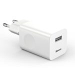 Baseus Lader QC 3.0 1x USB 3A Hvid