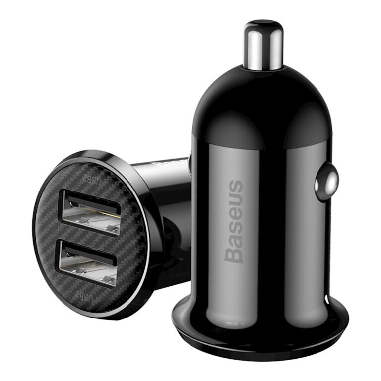 Baseus Bil Oplader Grain Pro 2x USB 4,8A Sort