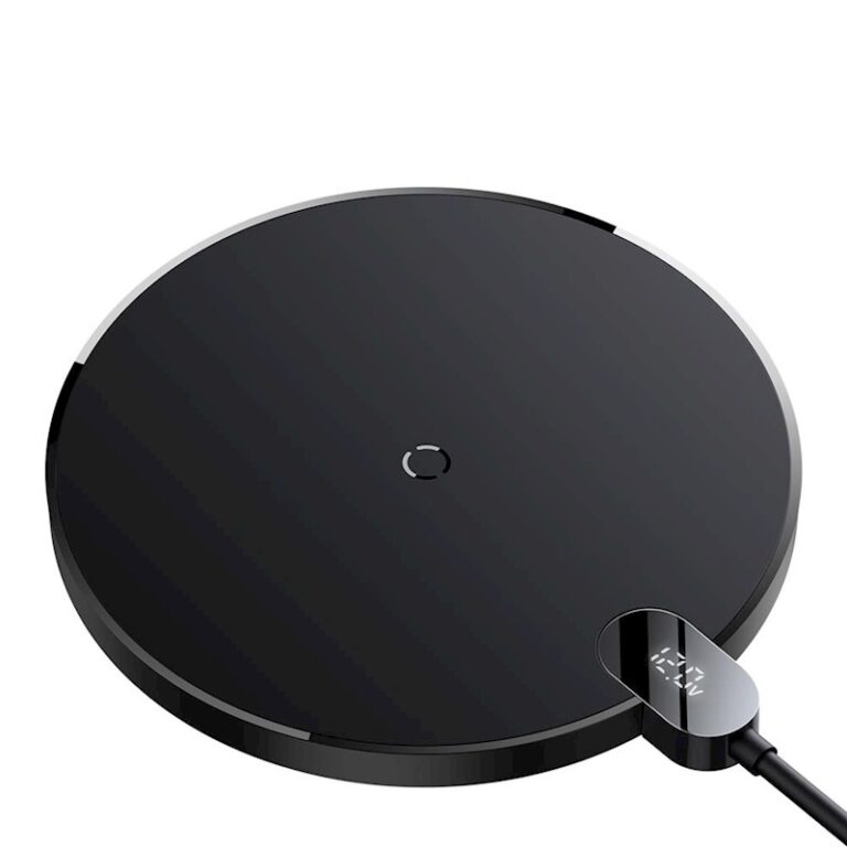 Baseus wireless Lader Digital LED 2 15W Sort