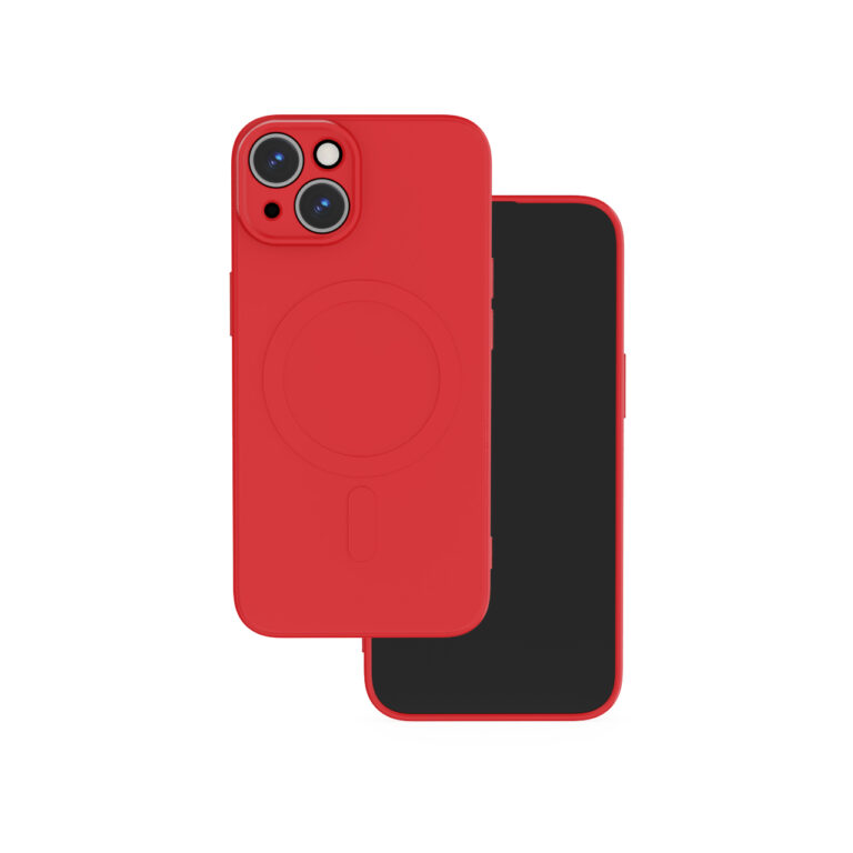 iPhone 14 Silikone Mag Cover - Rød