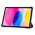 iPad 10.9 (2025/2022) Tri-Fold Etui – Rød åben stående