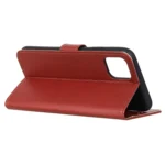 iPhone 12 / 12 Pro Flip Cover m. Kortholder – Brun Åben bagside