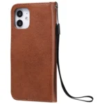 iPhone 12 Mini Flip Cover m. Kortholder – Brun bagside