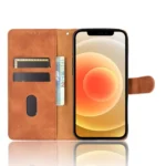 iPhone 13 Flip Cover m. Kortholder – Brun åben