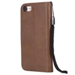 iPhone 7 / 8 / SE Flip Cover m. Kortholder – Brun bagside