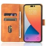 iPhone 14 Pro Max Flip Cover m. Kortholder – Brun