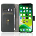 iPhone 14 Flip Cover m. Kortholder – Sort åben