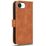 iPhone 16e Flip Cover m. Kortholder – Brun bagside