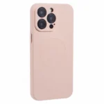 iPhone 14 Pro Silikone Mag Cover - Pink bagside skrå