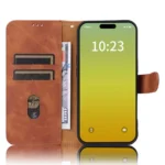 iPhone 15 Plus Flip Cover m. Kortholder – Brun