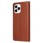 iPhone 13 Pro Max Flip Cover m. Kortholder – Brun bagside