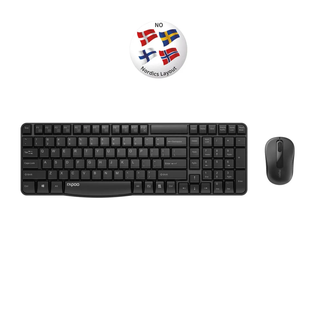 RAPOO Tastatur/mus Sæt X1800S