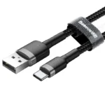 Baseus kabel USB til USB-C 1 m Sort 3A - Billede 3