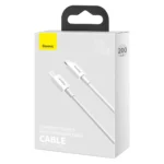 Baseus kabel USB-C til Lightning 2 m Hvid 20W