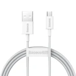 Baseus kabel USB til Micro-USB 1 m hvid 2A - Billede 3
