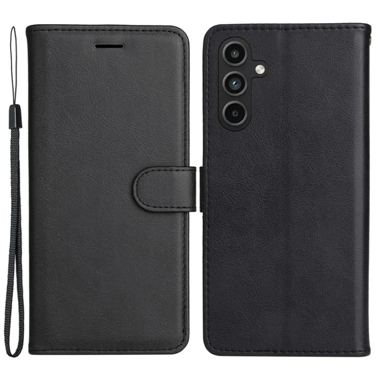 Samsung Galaxy A15 Cover Smart Magnet Flipcover - Sort for og bagside