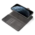iPhone 12/12 Pro Bookcover 2 i 1 Læder Sort - Billede 5
