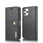 iPhone 12/12 Pro Bookcover 2 i 1 Læder Sort