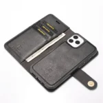 iPhone 12/12 Pro Bookcover 2 i 1 Læder Sort - Billede 4