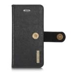 iPhone 7/8/SE Bookcover 2 i 1 Læder Sort klap åben