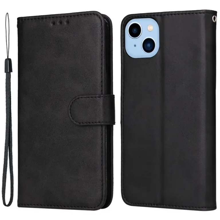 iPhone 14 Plus Flip Cover m. Kortholder – Sort