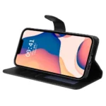iPhone 14 Plus PU-læder Flip Cover m. Kortholder – Sort - Billede 3