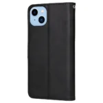 iPhone 14 Plus PU-læder Flip Cover m. Kortholder – Sort - Billede 9
