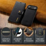 iPhone Air Bookcover 2 i 1 Læder Sort - Billede 5