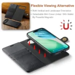iPhone Air Bookcover 2 i 1 Læder Sort - Billede 15
