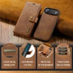 iPhone Air Bookcover 2 i 1 Læder Brun - Billede 5