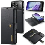 iPhone 17 Pro Bookcover 2 i 1 Læder Sort - Billede 10
