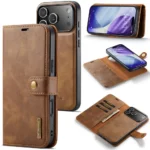 iPhone 17 Pro Bookcover 2 i 1 Læder Brun - Billede 10