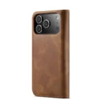iPhone 17 Pro Max Bookcover 2 i 1 Læder Brun - Billede 2