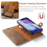 iPhone 17 Pro Bookcover 2 i 1 Læder Brun - Billede 6