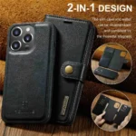 iPhone 15 Pro Bookcover 2 i 1 Læder Brun - Billede 7