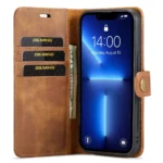 iPhone 16 Pro Bookcover 2 i 1 Læder Brun - Billede 5