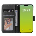 iPhone 15 Plus PU læder Flip Cover m. Kortholder – Sort - Billede 5