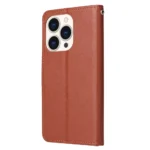 iPhone 15 Pro Max Flip Cover m. Kortholder – Brun bagside