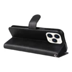 iPhone 14 Pro Max Flip PU-læder Cover m. Kortholder – Sort - Billede 4