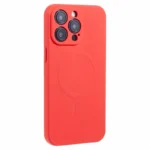 iPhone 15 Pro Max Silikone Mag Cover Rød - bagside skrå