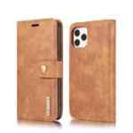 iPhone 12/12 Pro Bookcover 2 i 1 Læder Brun