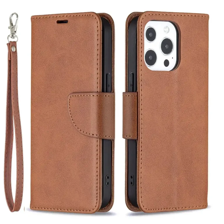 iPhone 13 Pro Flip Cover m. Kortholder – Brun