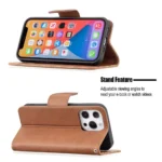 iPhone 13 Pro Flip Cover m. Kortholder – Brun - Billede 4