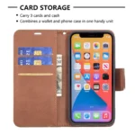iPhone 13 Pro Flip Cover m. Kortholder – Brun - Billede 5