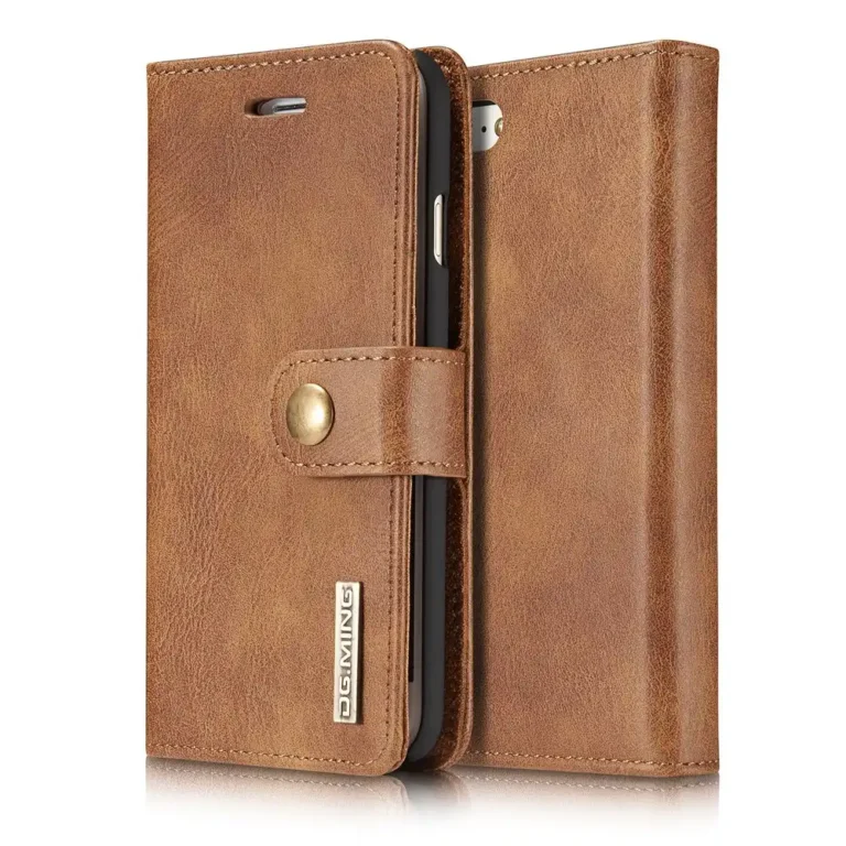iPhone 7/8/SE Bookcover 2 i 1 Læder Brun