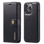 iPhone 14 Pro Bookcover 2 i 1 Læder Sort