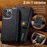 iPhone 14 Pro Bookcover 2 i 1 Læder Sort - Billede 6