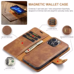 iPhone 14 Pro Bookcover 2 i 1 Læder Brun - Billede 3