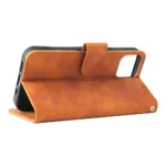 iPhone 14 Flip Cover m. Kortholder – Brun