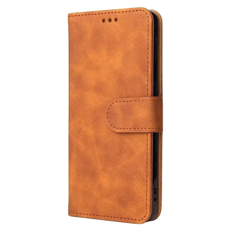 iPhone 14 Plus Flip Cover m. Kortholder – Brun